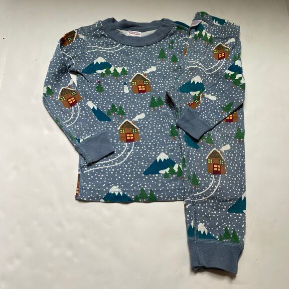 Hanna Andersson Winter Christmas Cottages Long Sleeve PJs Pajamas - Picture 1 of 5